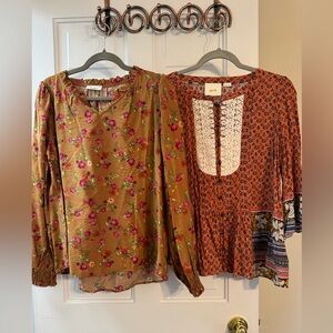Two for One, Boho Tops, Maeve (Size 8) and Les Amis (Size M),
